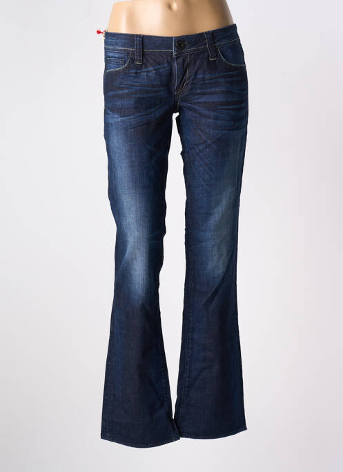 Blugi cu croială dreaptă albastru GUESS femeie