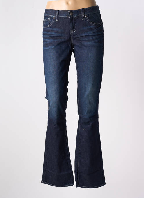 Blugi cu croială dreaptă albastru GUESS femeie