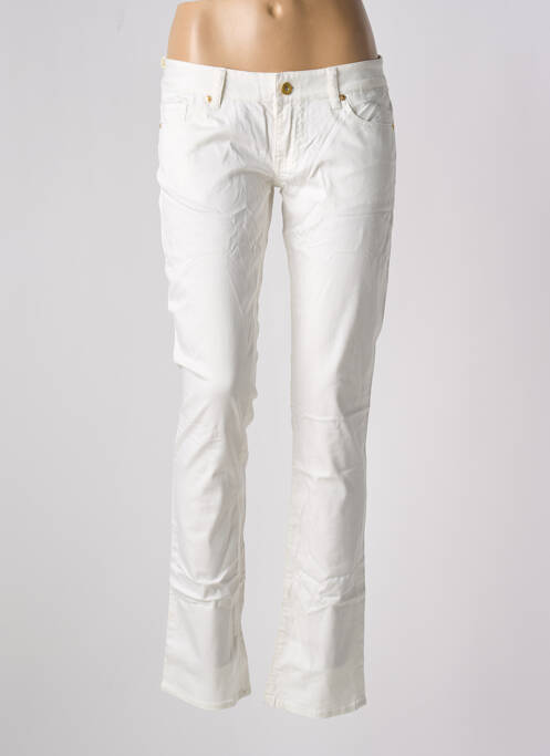 Pantalon drept alb GUESS femeie