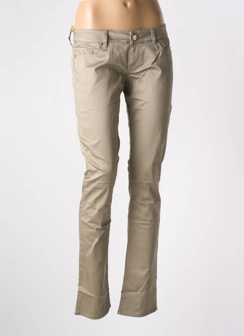 Pantalon slim bej GUESS femeie