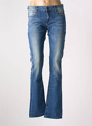 Blugi cu croială dreaptă albastru GUESS femeie