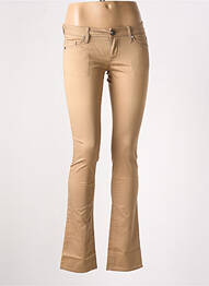 Pantalon drept elasticitate talie joasă bej GUESS femeie
