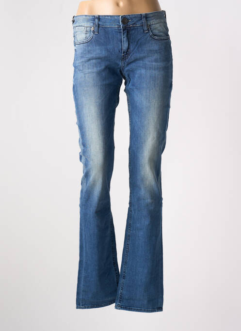 Blugi cu croială dreaptă albastru GUESS femeie