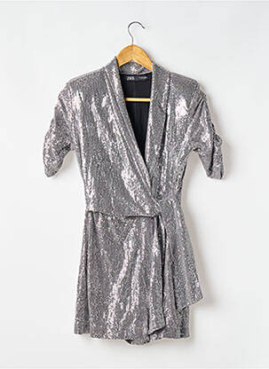 Salopetă scurtă argintiu ZARA femeie