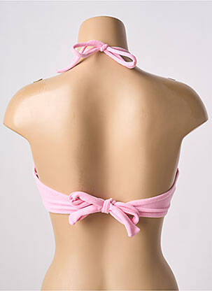 Sutien de costum de baie elasticitate top triunghiuri roz SANS MARQUE femeie