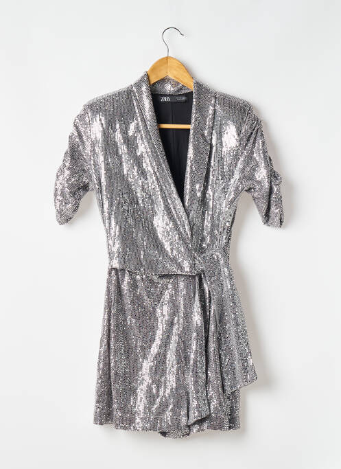 Salopetă scurtă argintiu ZARA femeie