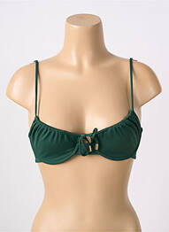 Sutien de costum de baie elasticitate sutien balconet cu decolteu înalt verde KALY ORA femme