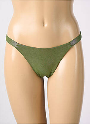 Chiloți de baie efect material satinat bikini verde MISS OUT OF OFFICE femeie