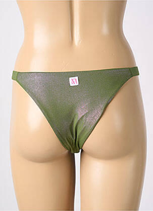 Chiloți de baie efect material satinat bikini verde MISS OUT OF OFFICE femeie
