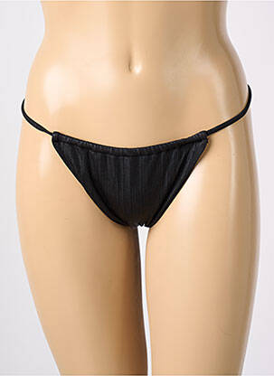 Chiloți de baie efect material satinat bikini negru MISS OUT OF OFFICE femeie
