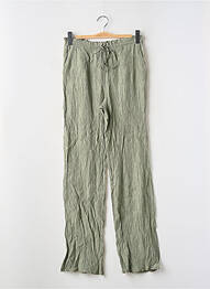 Pantalon drept talie elastică mărime normală verde ZARA femeie