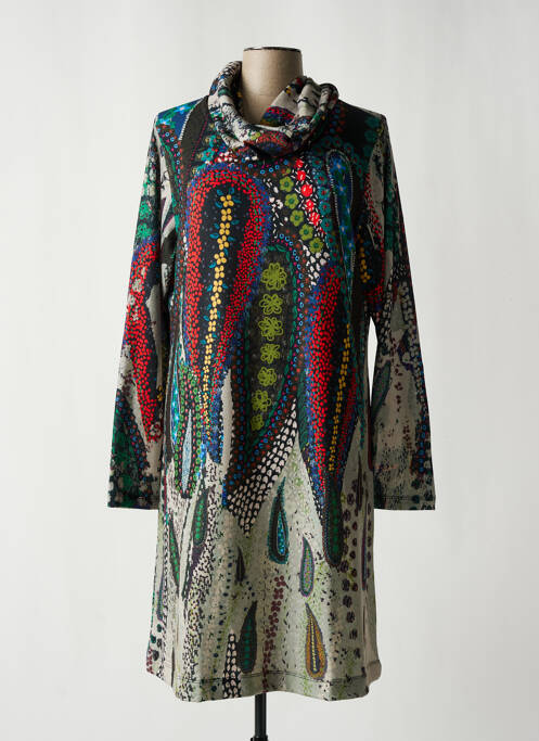 Rochie midi gri MALOKA femeie