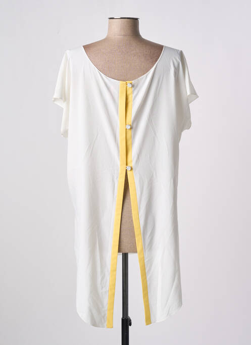 Tunică mâneci scurte alb GIA VENTOLA femeie