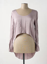 Bluză guler rotund mâneci lungi violet GIA VENTOLA femme
