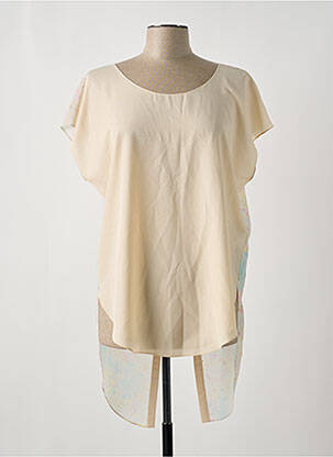 Tunică mâneci scurte bej GIA VENTOLA femeie