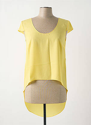 Bluză mâneci scurte mâneci scurte galben GIA VENTOLA femme
