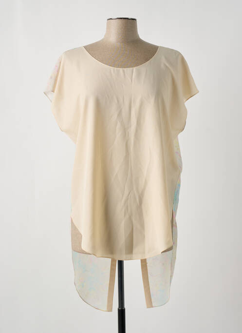 Tunică mâneci scurte bej GIA VENTOLA femeie