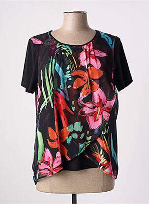 Tricou elasticitate mâneci scurte negru GREGORY PAT femeie