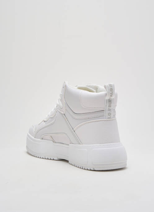 Adidași material neted toc de 4 la 6 cm alb BUFFALO femme