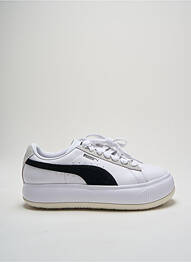 Adidași țesătură satinată toc de 4 la 6 cm alb PUMA femme