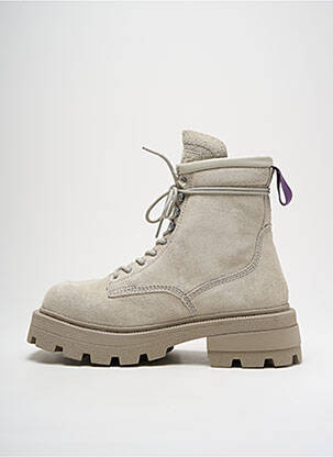 Botine/ghete nubuc toc de 4 la 6 cm gri EYTYS femeie