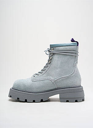 Botine/ghete nubuc toc de 4 la 6 cm gri EYTYS femeie