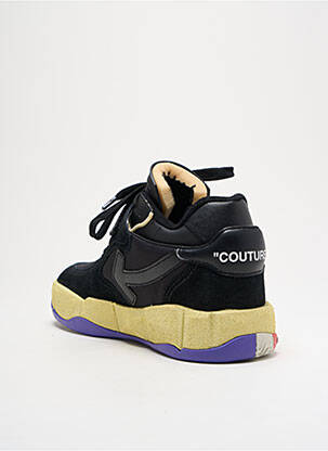 Adidași țesătură satinată toc de 4 la 6 cm negru OFF WHITE femeie