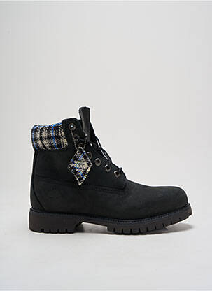 Botine/ghete închidere cu șireturi toc mic negru TIMBERLAND bărbat
