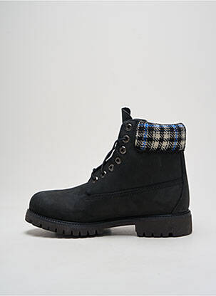 Botine/ghete închidere cu șireturi toc mic negru TIMBERLAND bărbat