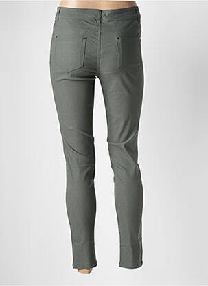 Pantalon slim țesătură poplin mărime normală verde CHERRY BERRY femeie