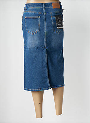 Fustă midi elasticitate albastru TOXIK3 femeie