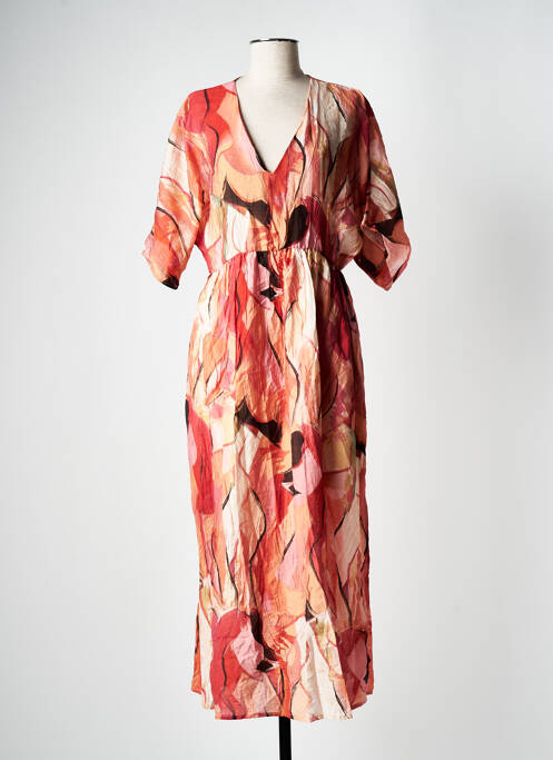 Rochie lungă portocaliu LILIE PLUS femeie