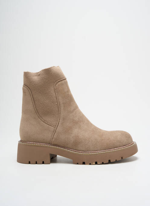 Botine/Ghete bej IDEAL femeie