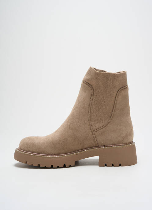 Botine/Ghete bej IDEAL femeie