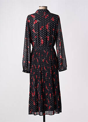 Rochie midi imprimeu floral mâneci lungi negru S.OLIVER femeie