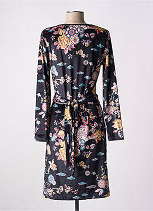 Rochie midi imprimeu floral mâneci lungi negru LA FIANCEE DU MEKONG femeie