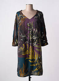 Rochie scurtă croială fluidă mâneci 3/4 violet JULIE GUERLANDE femme
