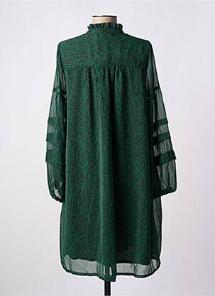 Rochie scurtă croială fluidă mâneci lungi verde B.YOUNG femeie