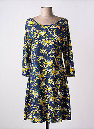 Rochie midi imprimeu floral mâneci lungi albastru LA FIANCEE DU MEKONG femeie