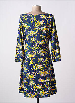 Rochie midi imprimeu floral mâneci lungi albastru LA FIANCEE DU MEKONG femeie