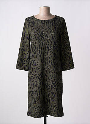 Rochie midi mâneci 3/4 mâneci 3/4 verde GEISHA femeie