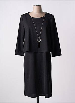 Rochie scurtă mâneci 3/4 mâneci 3/4 negru DIANE LAURY femeie