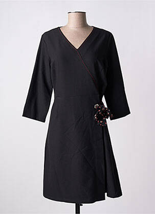 Rochie scurtă mâneci 3/4 mâneci 3/4 negru LILI & CAROLINE femeie