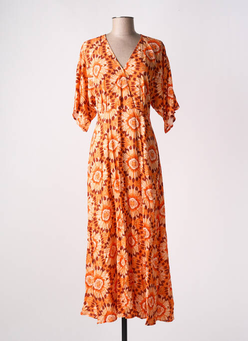 Rochie lungă portocaliu C'EST BEAU LA VIE femeie