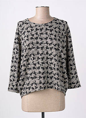 Tricou negru POISSONS BLANCS femeie