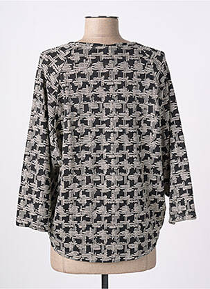 Tricou mâneci 3/4 mâneci 3/4 negru POISSONS BLANCS femeie