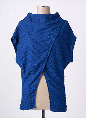 Top albastru POISSONS BLANCS femeie