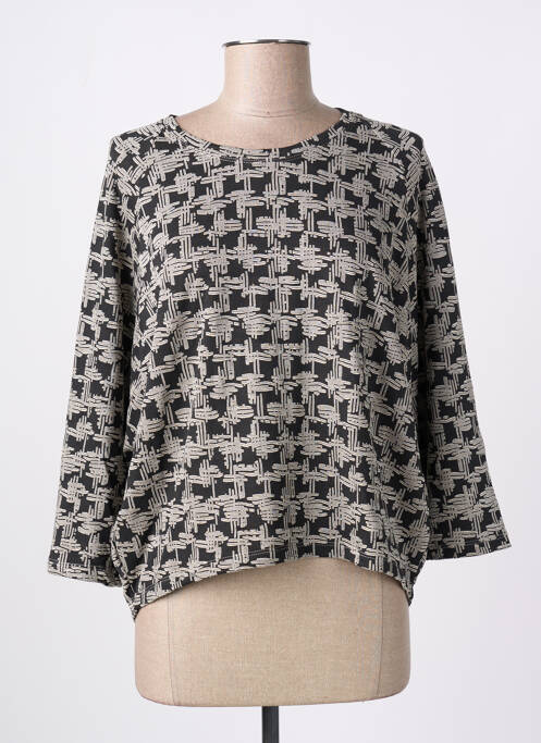 Tricou negru POISSONS BLANCS femeie