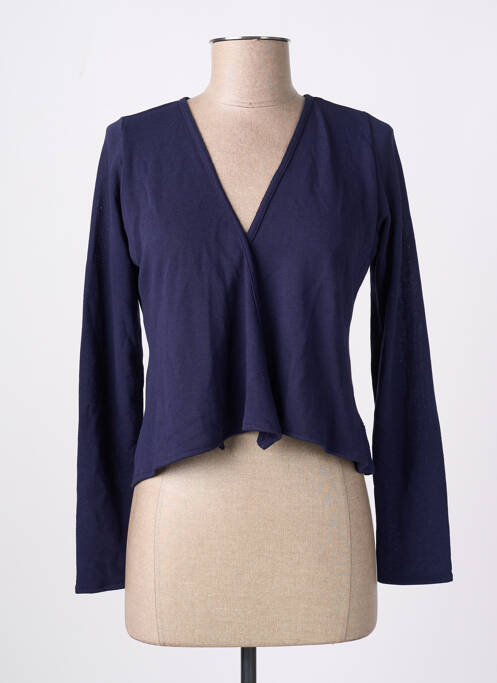 Vestă cu mâneci lungi albastru POISSONS BLANCS femeie