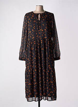 Rochie lungă mâneci lungi mâneci lungi negru GEISHA femeie
